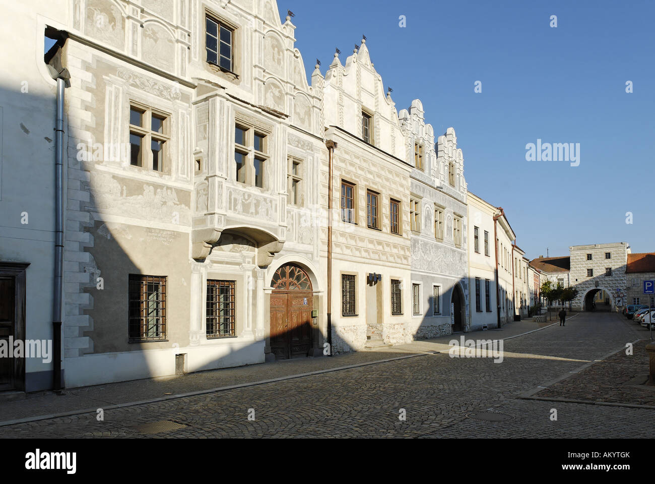 Historischen alten Stadt von Slavonice, Süd-Mähren, Tschechische Republik Stockfoto