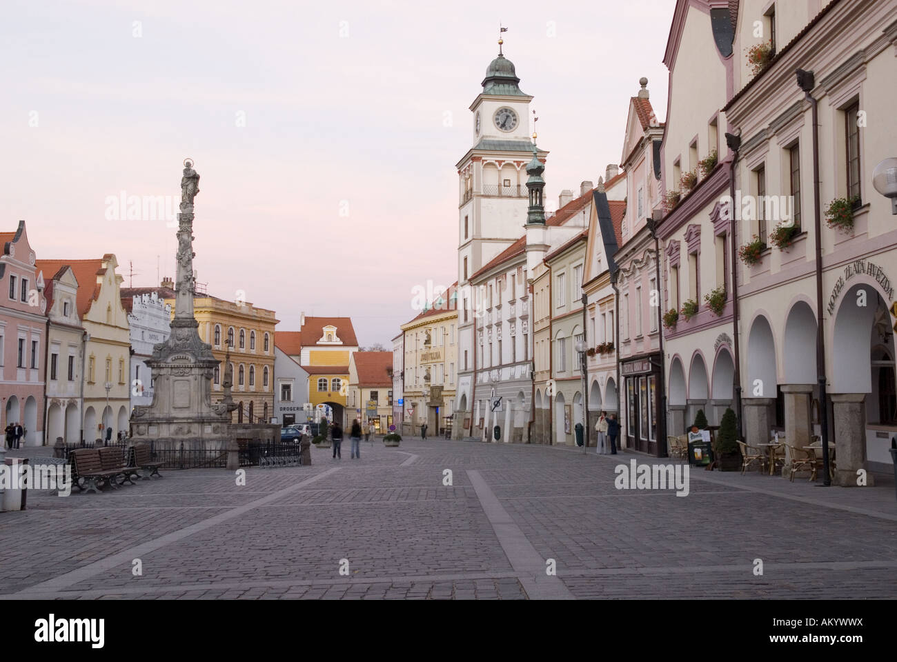 Historische alte Stadt Trebon, Wittingau, Süd-Böhmen, Tschechische Republik Stockfoto