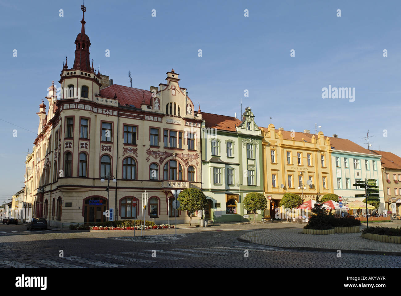 Historische alte Stadt Vodnany, Süd-Böhmen, Tschechische Republik Stockfoto