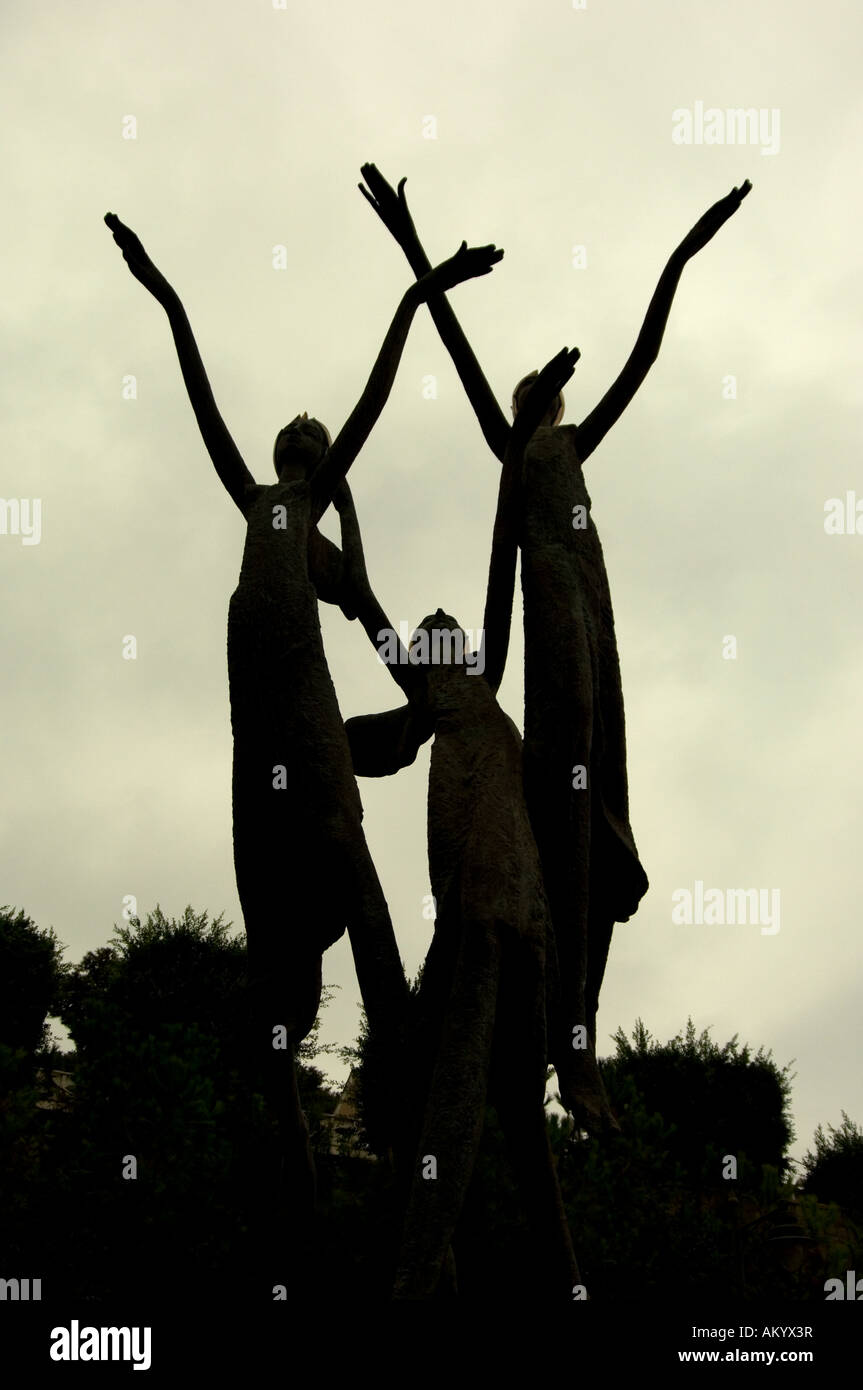 Stadt des Friedens Statue im Zouk Mikael Libanon Stockfoto