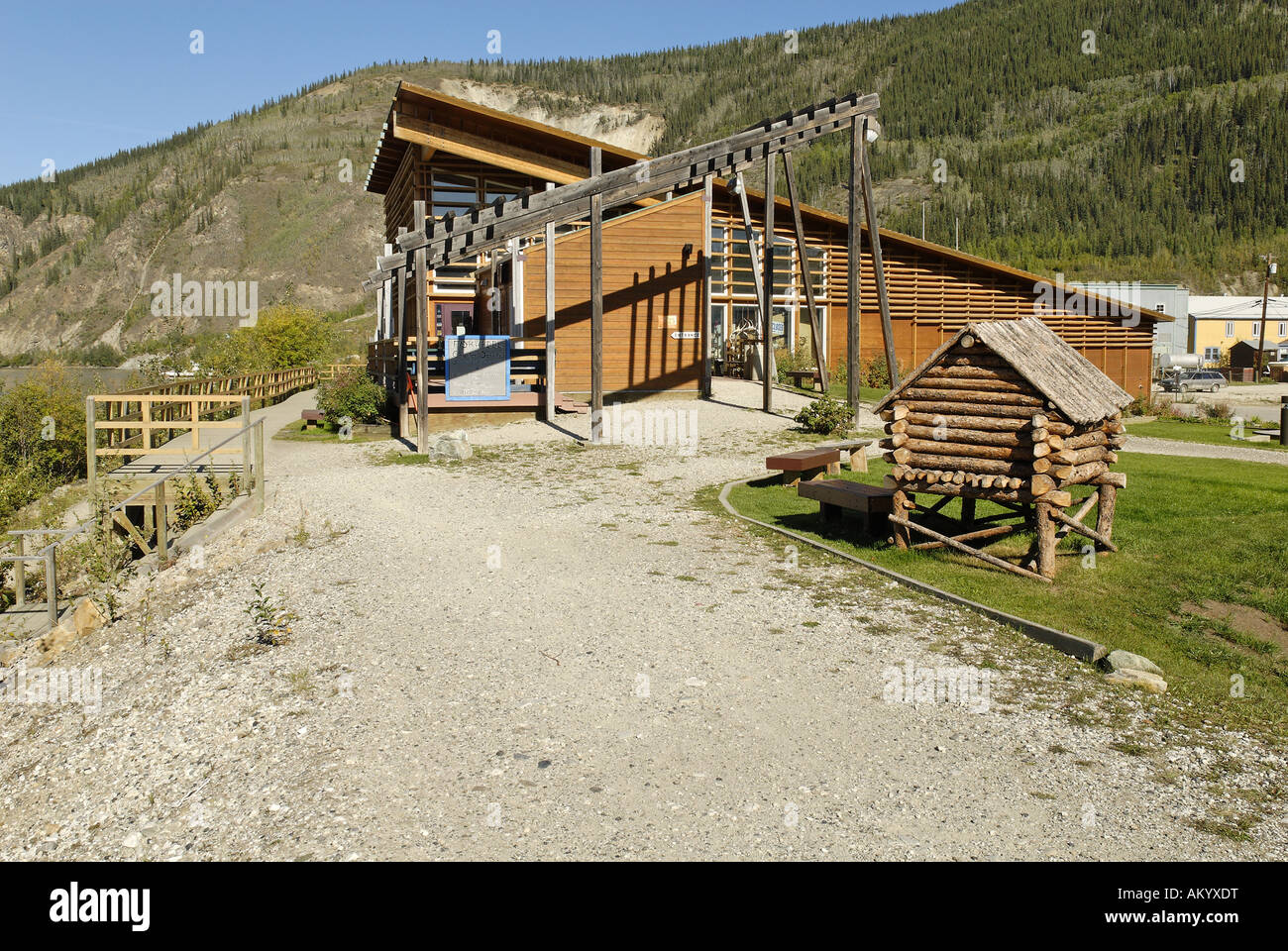 Daenoja, Daenoja Zho Cultural Centre, Dawson City, Yukon Territorium, Kanada Stockfoto