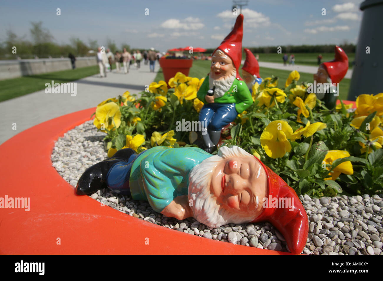 Garten-Zwerg auf der deutschen Gartenbau-Show in München, Bayern, Deutschland Stockfoto