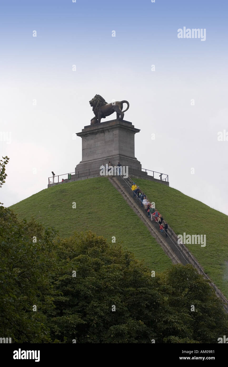 Butte De Lion Waterloo Battlefield Brüssel Belgien Stockfoto