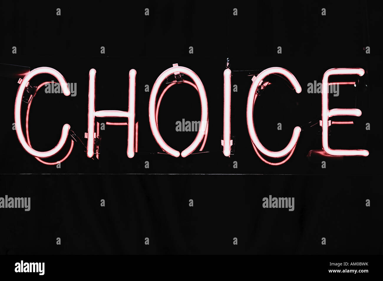 Andere Wahl Neon Sign Manhattan in New York City Stockfoto