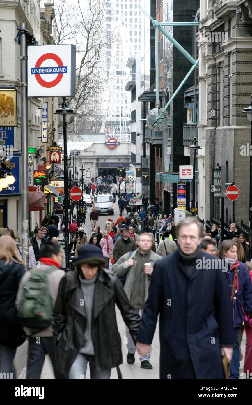 Villiers Street in London, UK, 05. Stockfoto