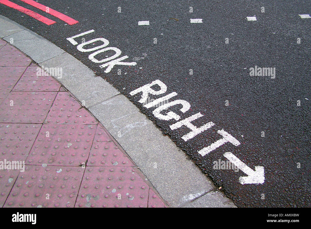 Richtig, Warnung für Touristen in London, Vereinigtes Königreich Stockfoto