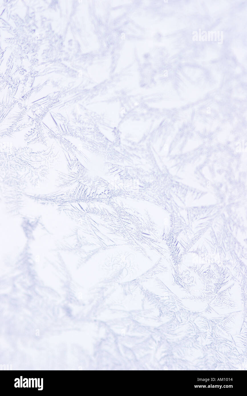 Frost am Autofenster Stockfoto