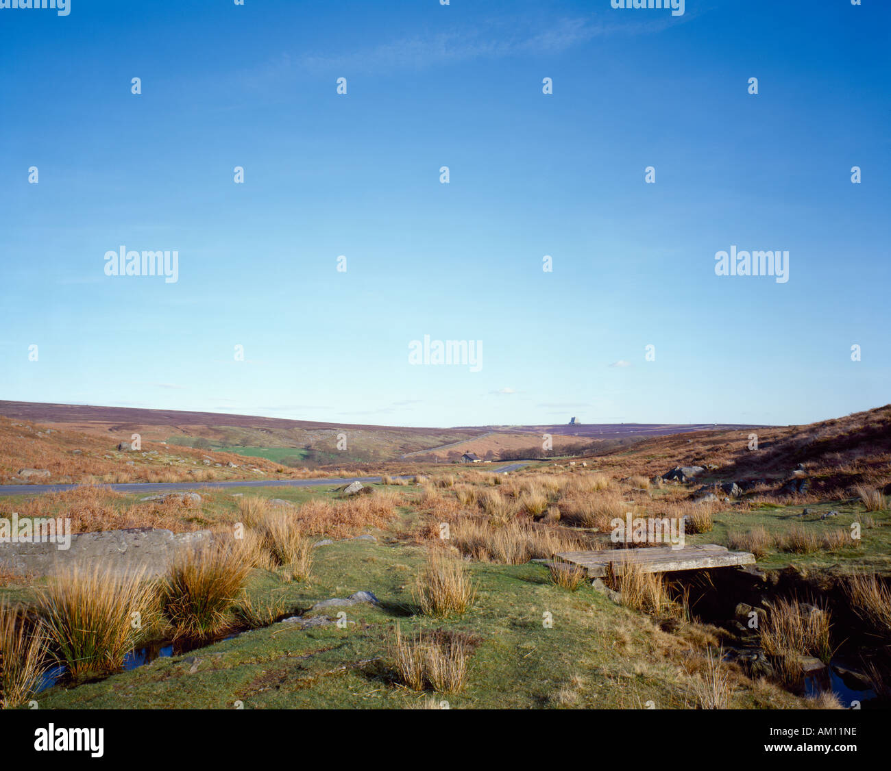 Im Norden, die Yorkshire Raketenstarts frühe Warnung Station Moors anzeigen Stockfoto