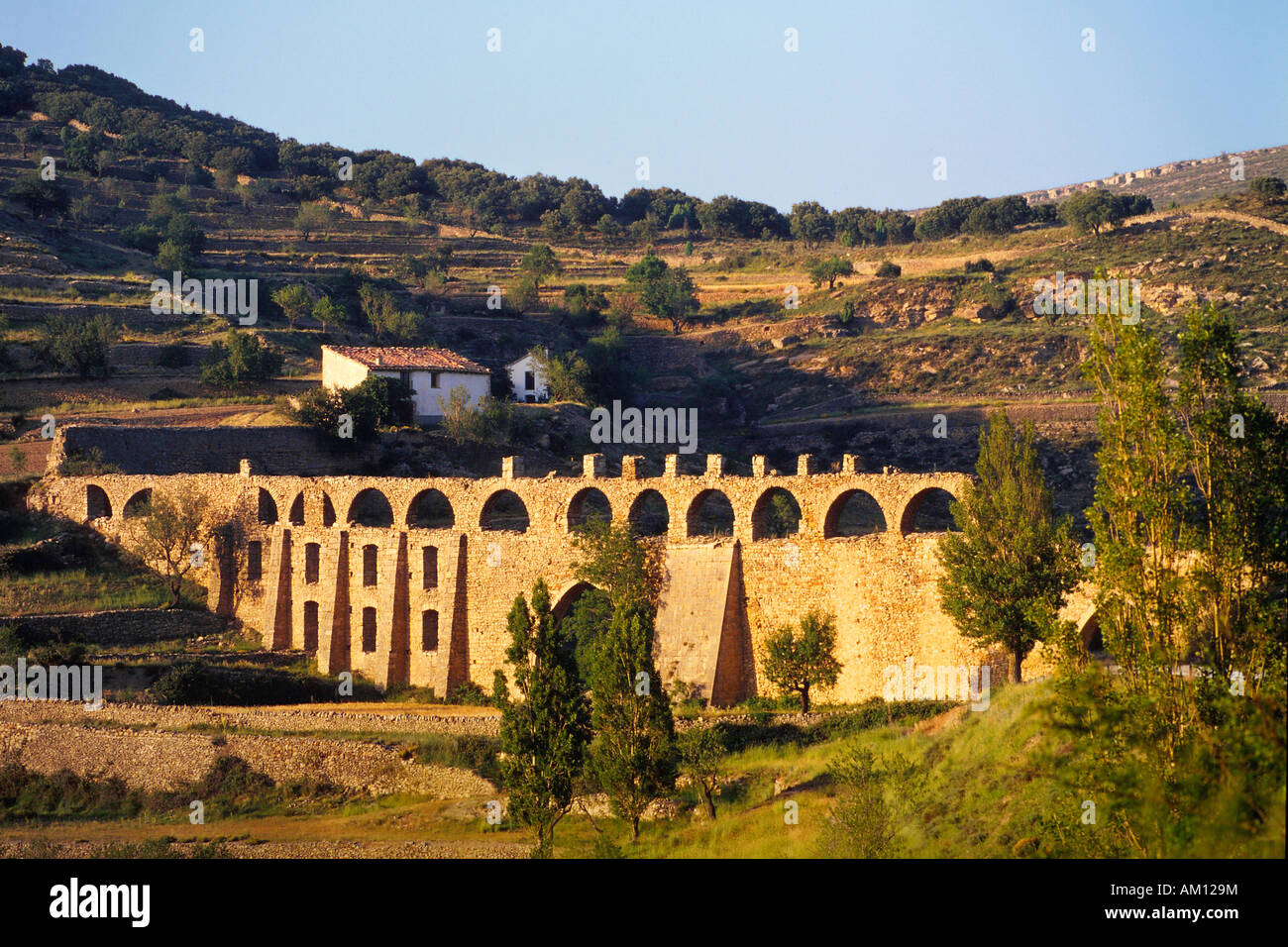 Acueducto de Santa Lucía - Morella, Provinz Castellón Stockfoto