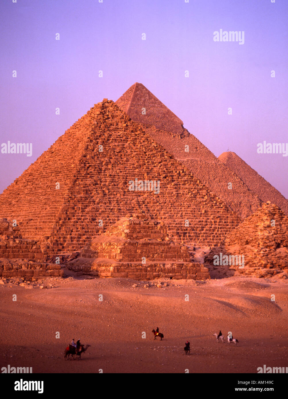 Ägypten-Gizeh Pyramiden antike Ausgrabungsstätte Stockfoto