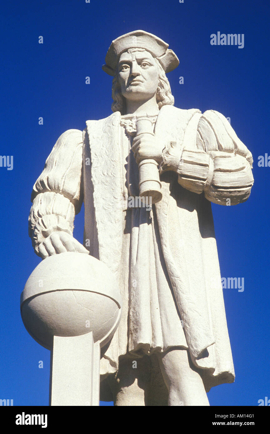 Christopher Columbus-Statue Westerly CT Stockfoto