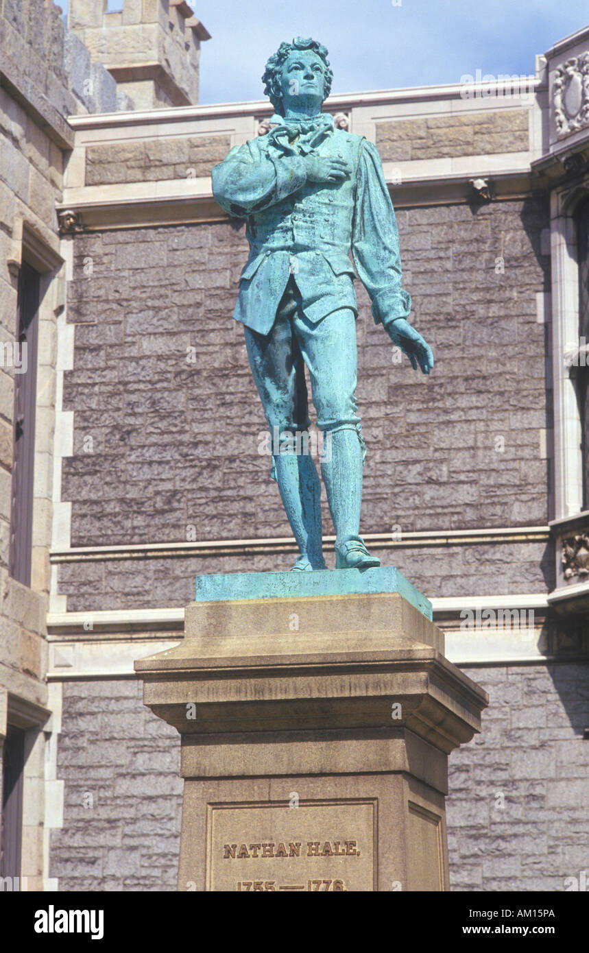 Nathan Hale Unabhängigkeitskrieg Patriot statue Stockfoto