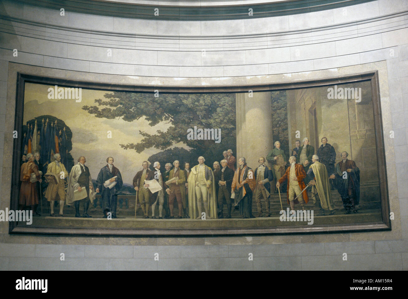 Malerei der Gründerväter in den National Archives Washington DC Stockfoto