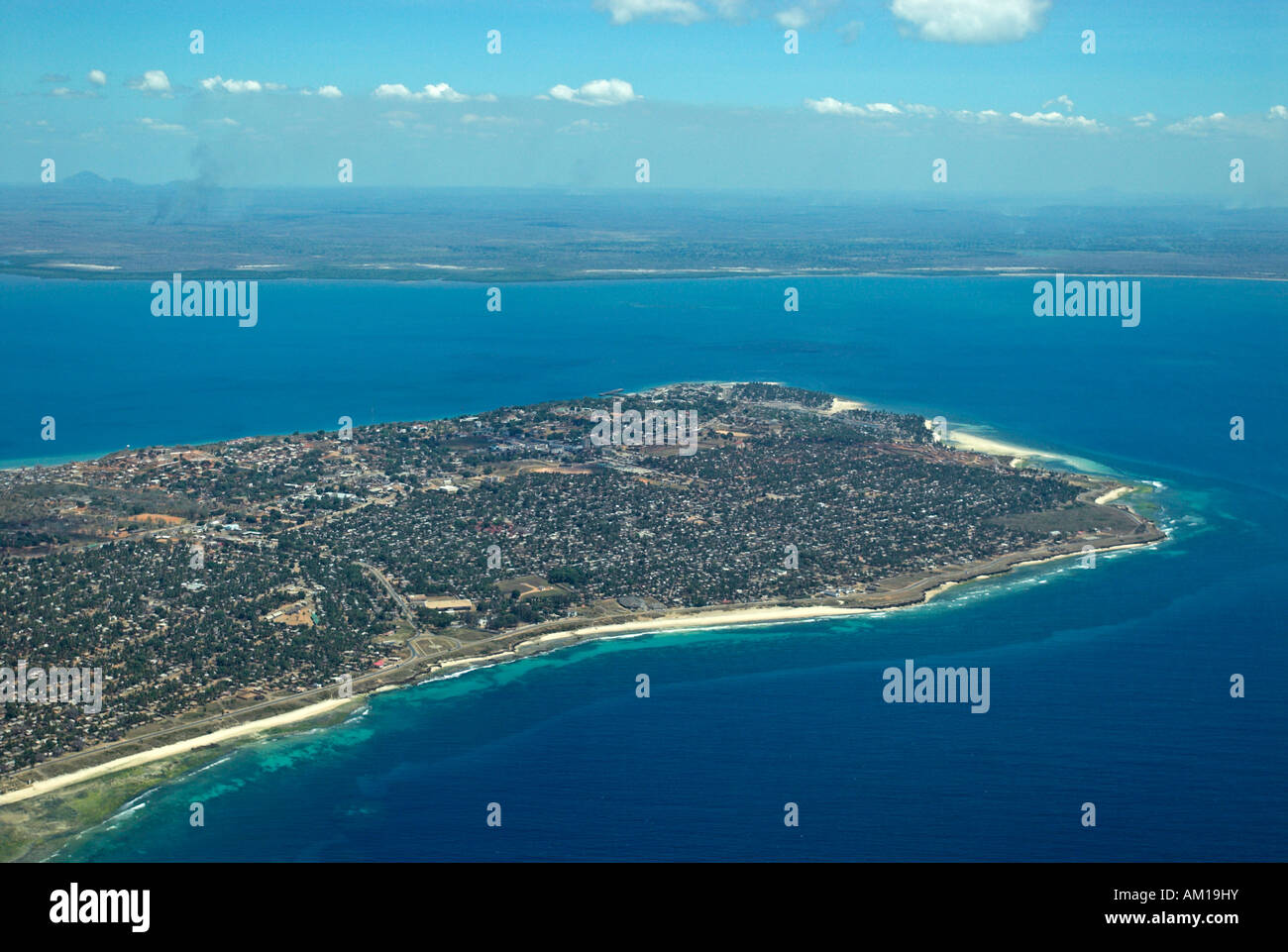 Luftaufnahme von Pemba, Mosambik, Afrika Stockfoto