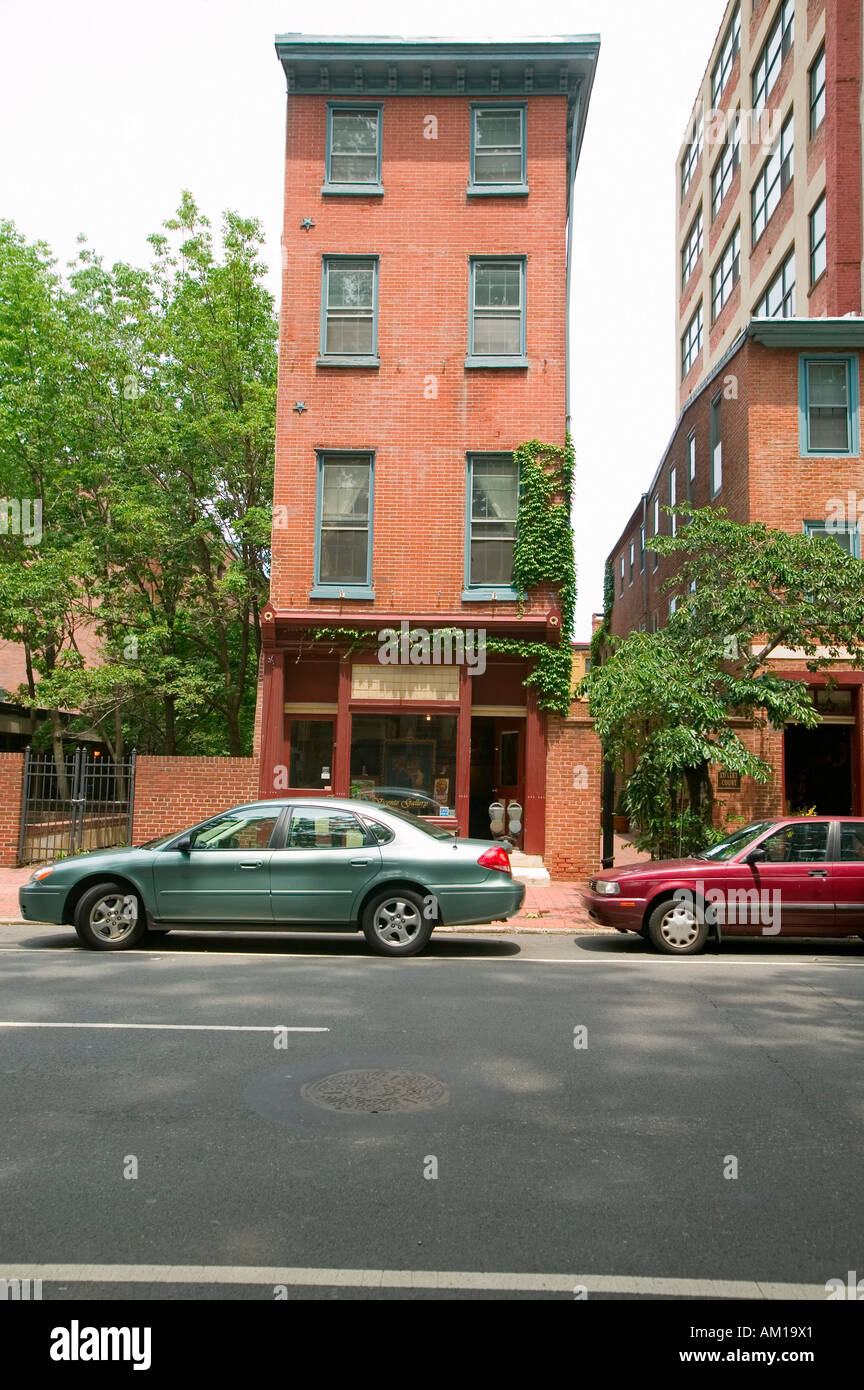 Elfreth s Gasse seit 1702 Amerika s älteste Wohnstraße in den Straßen von Philadelphia Pennsylvania Stockfoto