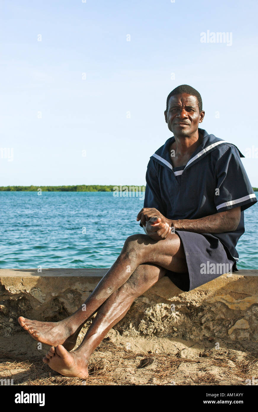 Angler am Ibo Island, Quirimbas Inseln, Mosambik, Afrika Stockfoto