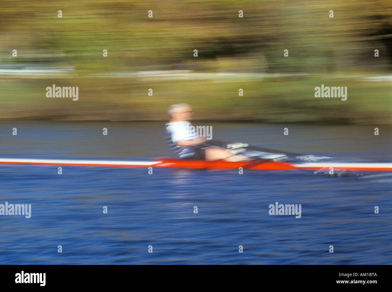 Bewegungsunschärfe Bild der Ruderer Cambridge, Massachusetts Stockfoto