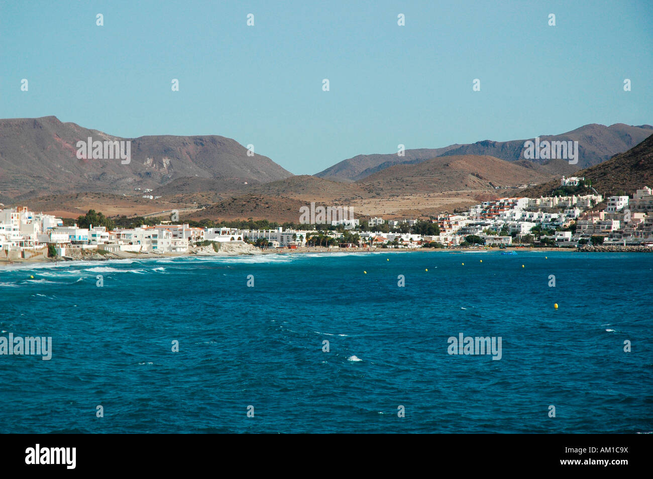 Dorf von San Jose und Cala Higuera Hügel CABO DE GATA natürlichen PARK Almeria Provinz Andalusien Spanien Stockfoto