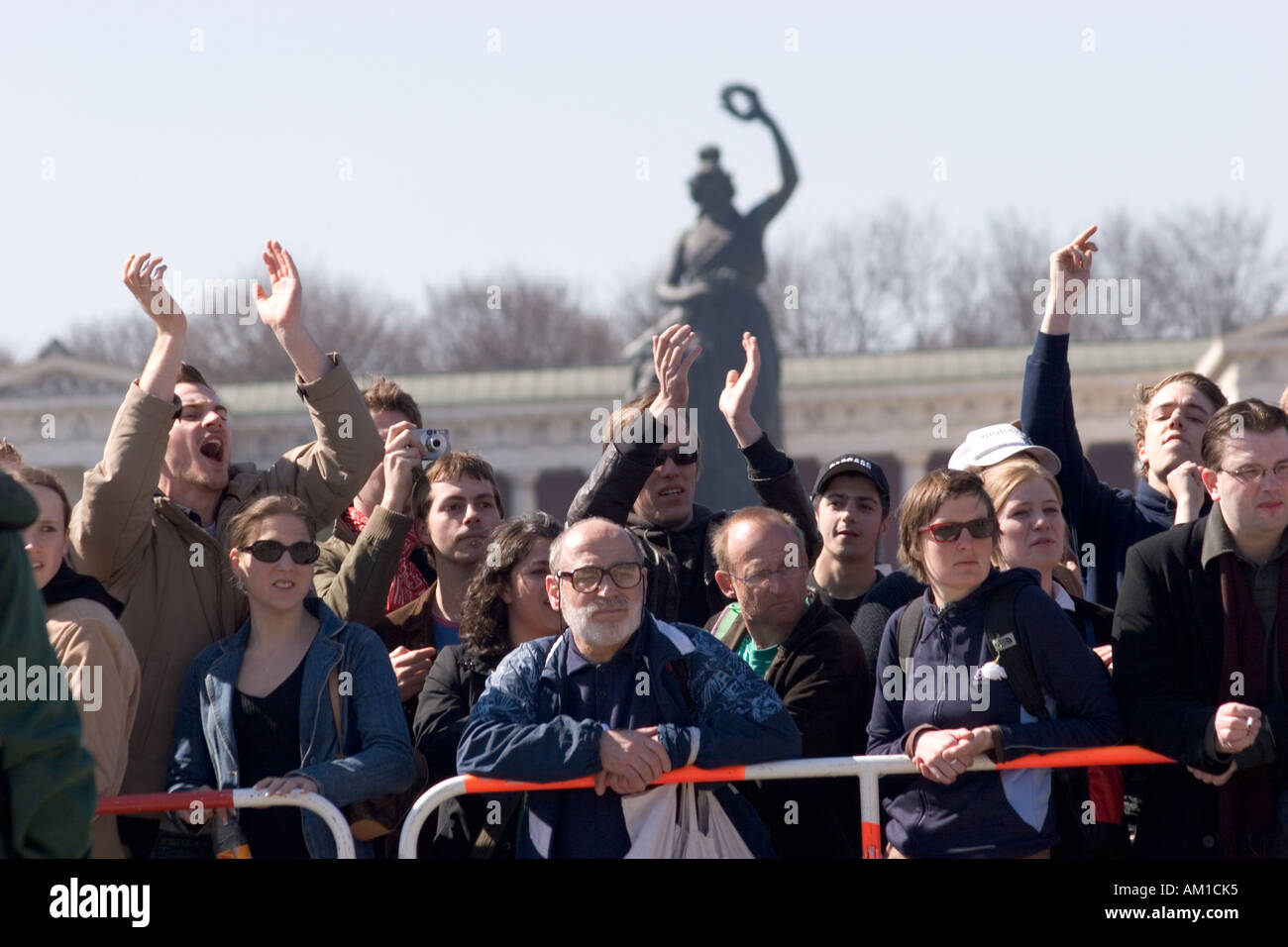 Antifa-Protest gegen NPD, Theresienwiese 2006, München Stockfoto