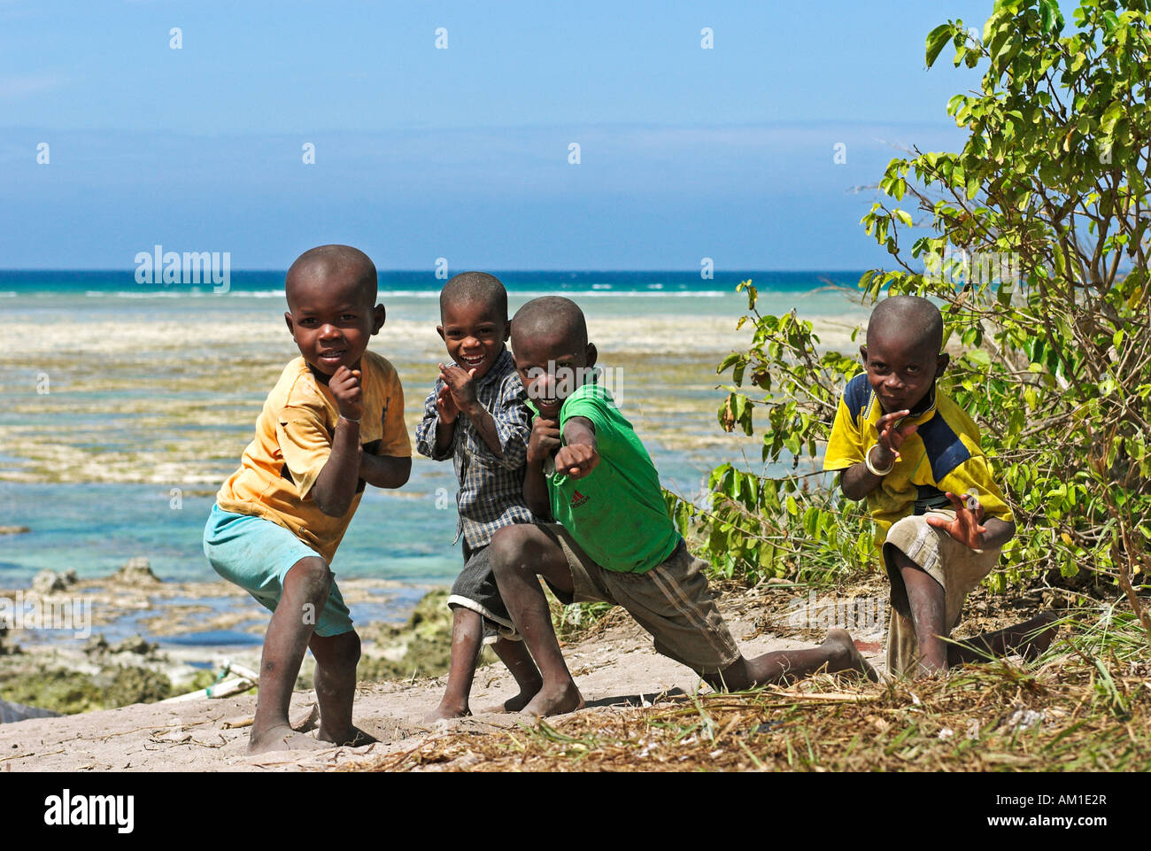 Kind, Kinder auf Matemo Island, Quirimbas Inseln, Mosambik, Afrika Stockfoto