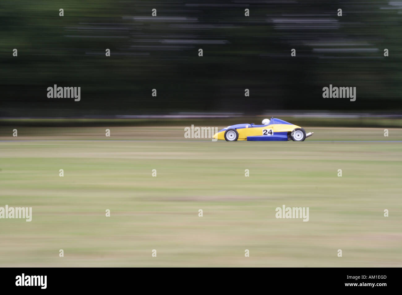 Gelb und blau Rennwagen in der Phoenix-Park Dublin Stockfoto