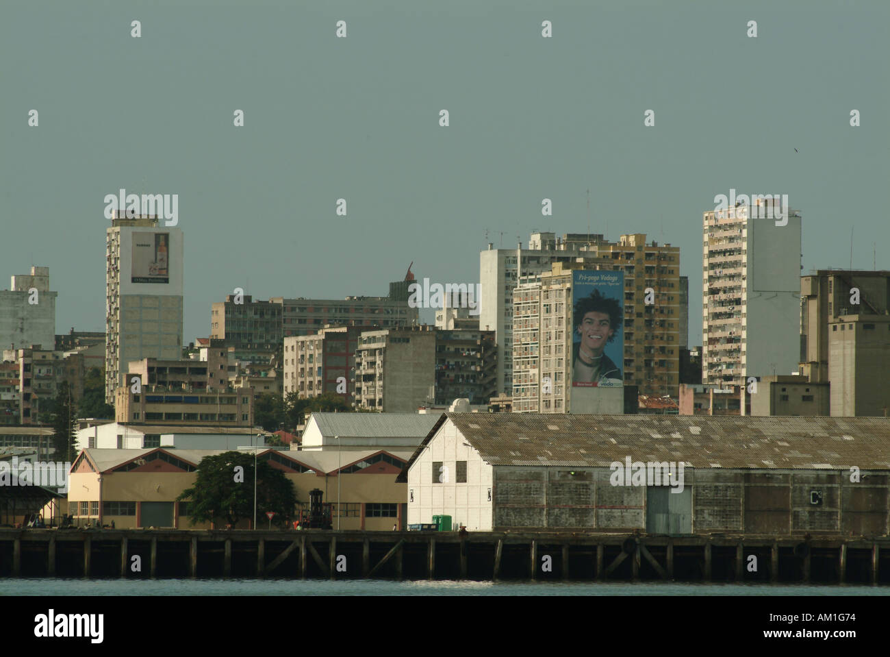 Maputo Skyline von Katembe Bezirk. Maputo, Mosambik, Afrika Stockfoto
