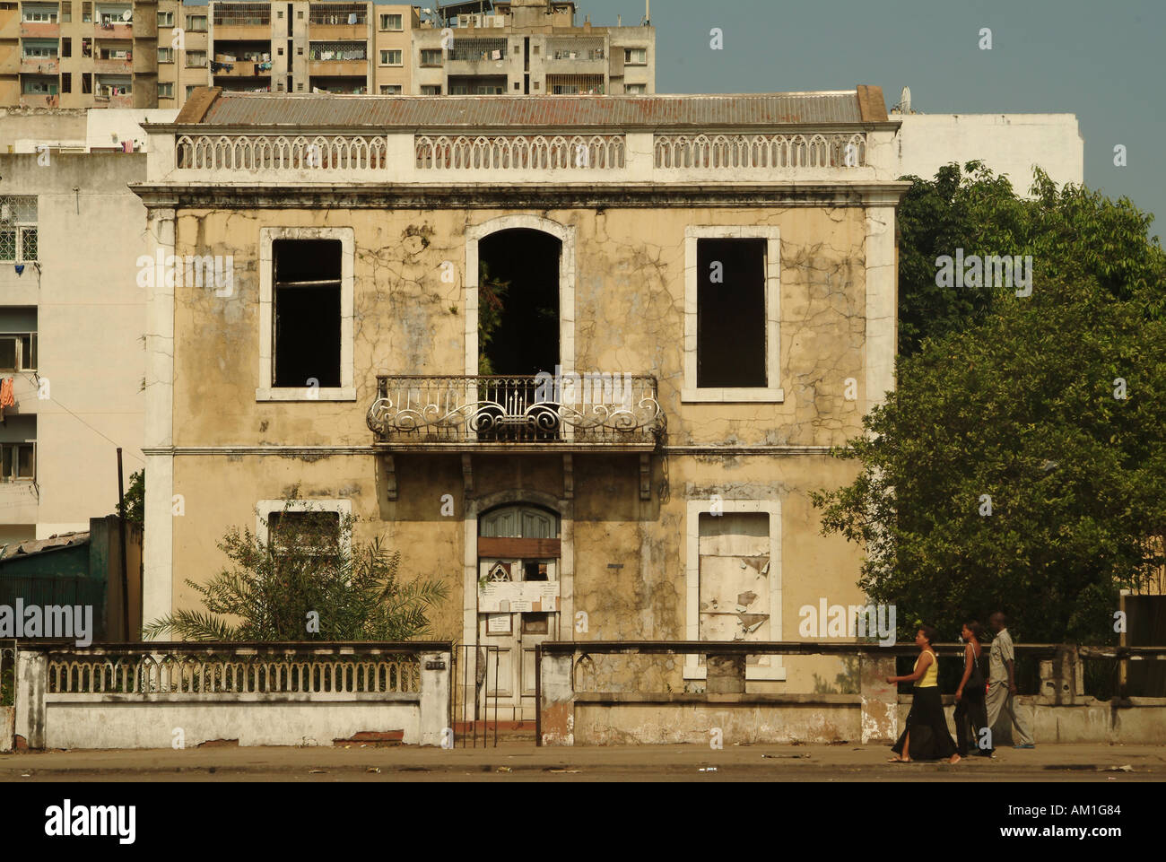 Koloniale Altstadt Gehäuse steht noch in Maputo Stadt. Maputo, Mosambik, Afrika Stockfoto