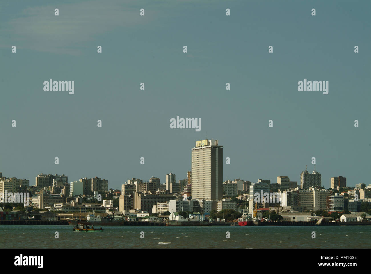 Maputo Skyline von Katembe Bezirk. Maputo, Mosambik, Afrika Stockfoto