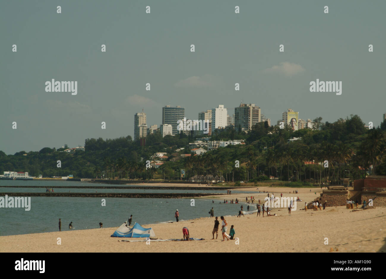 Maputo Skyline von Katembe Bezirk. Maputo, Mosambik, Afrika Stockfoto