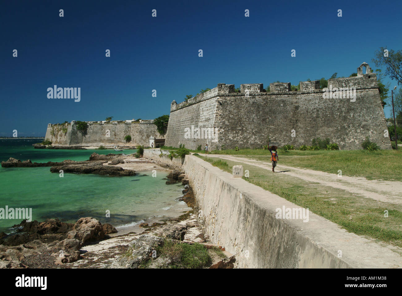 Die portugiesische Festung von Sao Sebastiao auf der Ilha De Mozambique. Mosambik, Afrika. Stockfoto