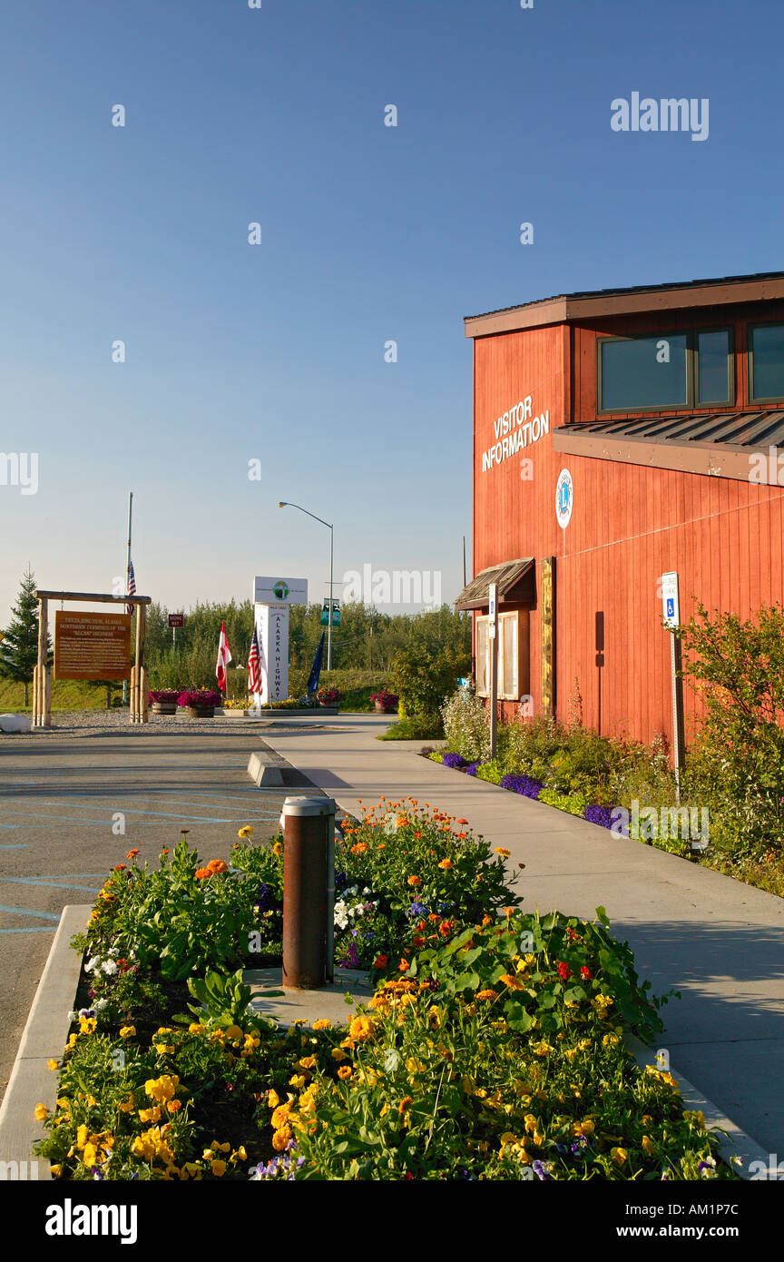 Besucherzentrum Informaiton Delta Junction Alaska Stockfoto