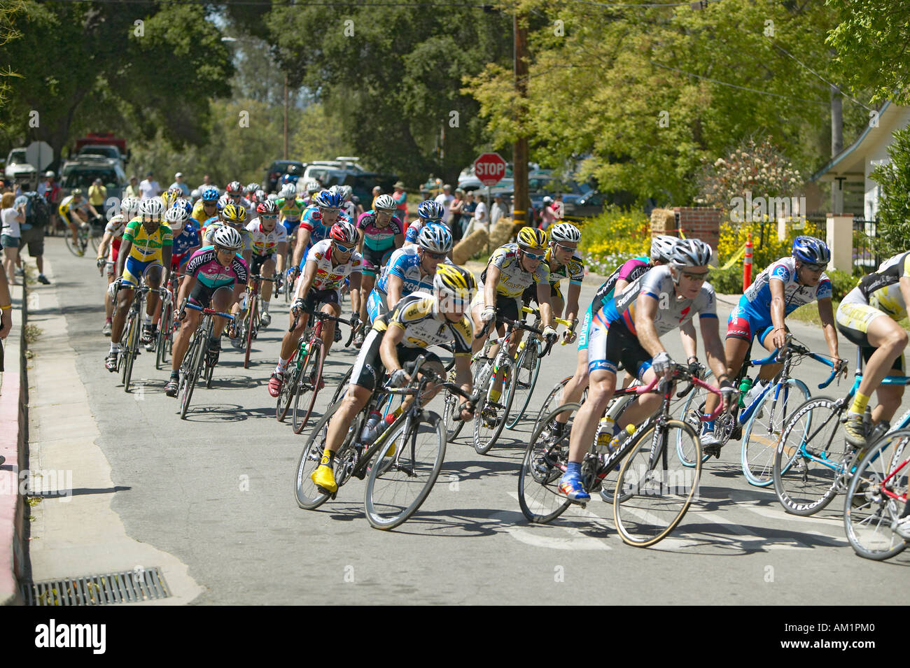 Sieben Mal World Champion Sieger der Tour de France Lance Armstrong 120 konkurrieren in der Männer-s-Berufsgruppe der der Stockfoto