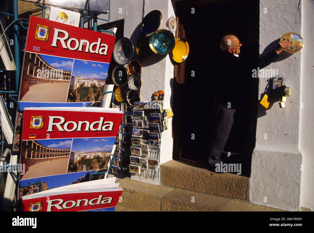 Souvenir-Shop RONDA Malaga Provinz Andalusien Region Spanien Stockfoto