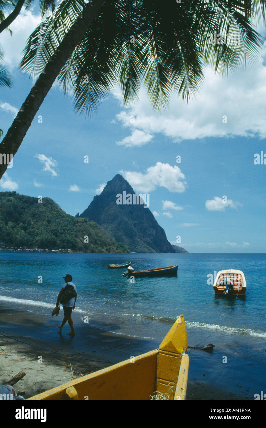 Antillen St Lucia Soufriere Stockfoto