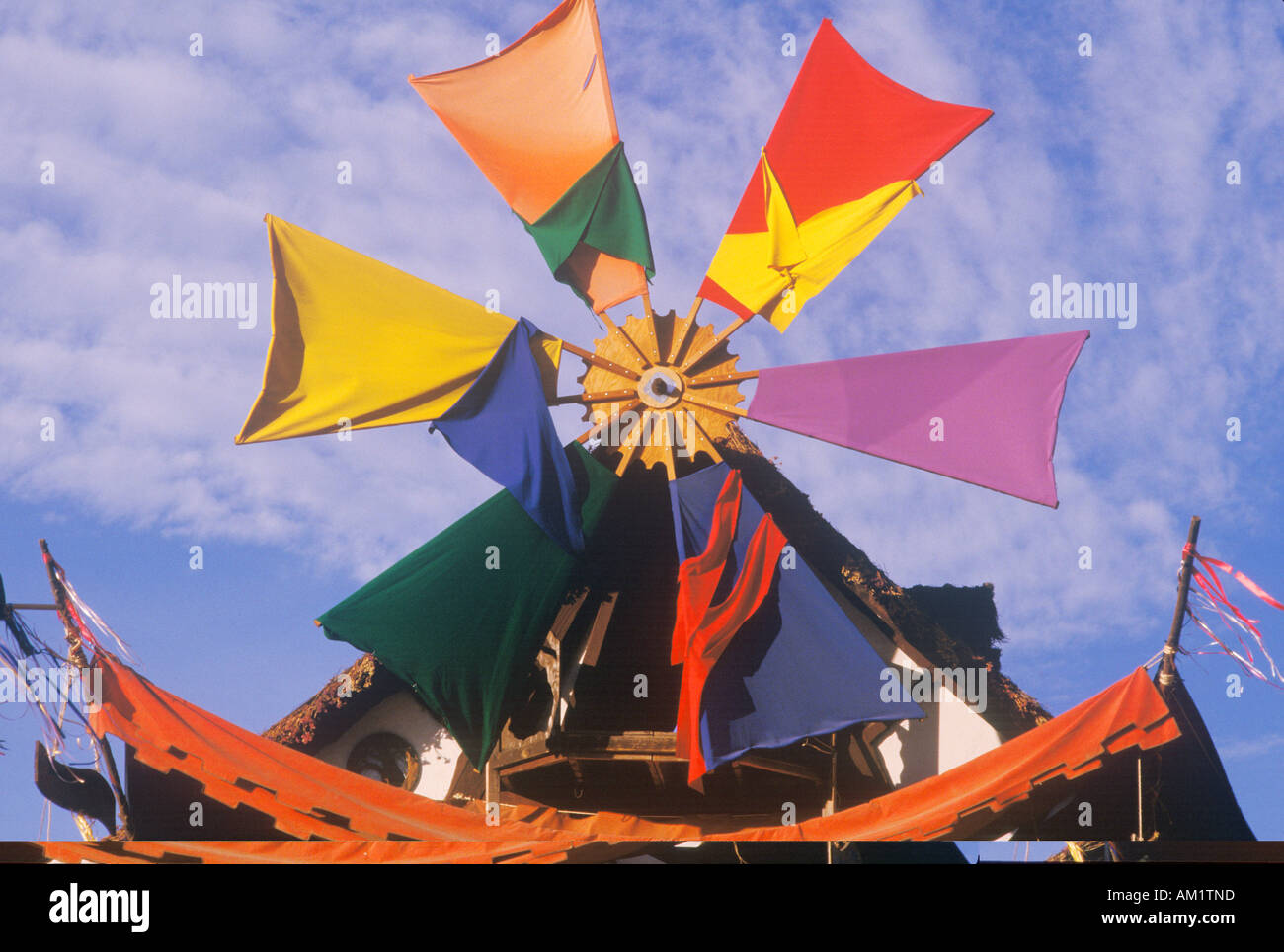 Windmühle an der Renaissance Faire Agoura California Stockfoto