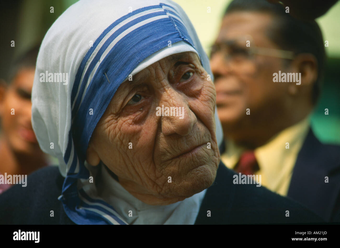 Indien in Südasien Westbengalen Calcutta Profil von Mutter Teresa Stockfoto