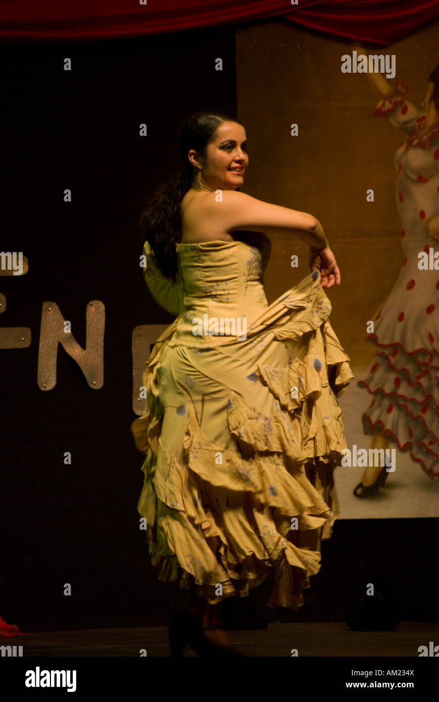 Flamenco-Abend-Show in Dolce Farniente Hotel Cala Egos Ost Küste von Mallorca Spanien Stockfoto
