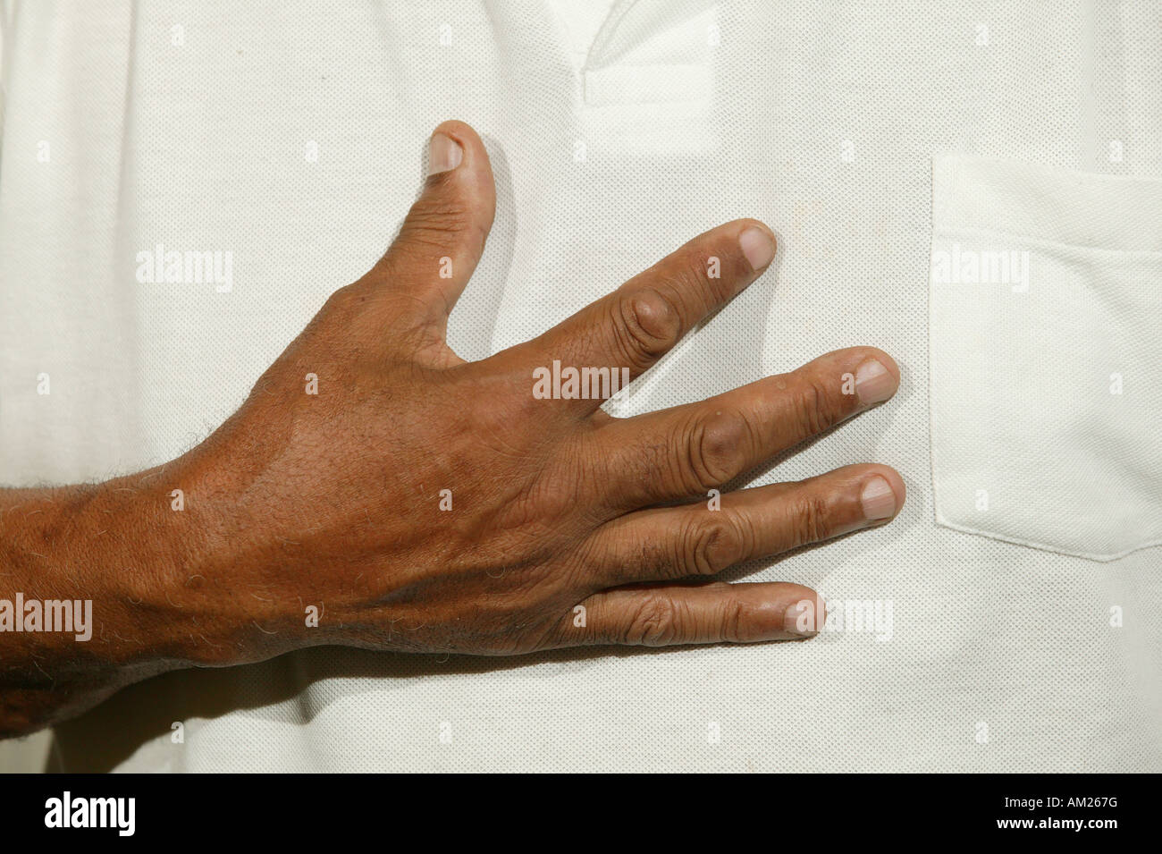 Gestikulierend Hand, Bush Radio, Cape Town, Südafrika Stockfoto