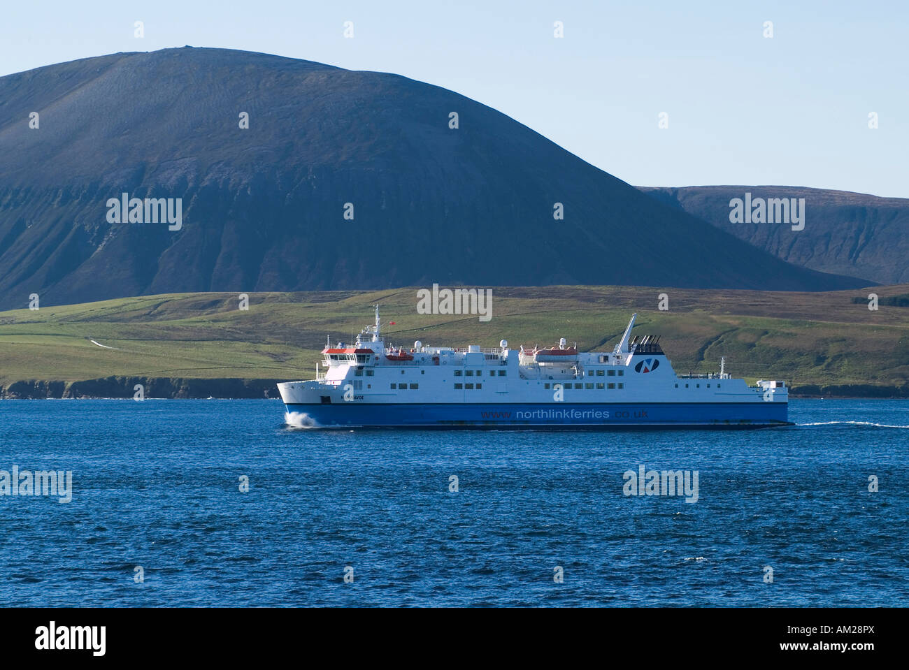 dh MV Hamnavoe HOY SOUND ORKNEY Northlink Fähren Fähre MV Hamnavoe Eingabe Hoy Sound Enroute Segeln Stockfoto