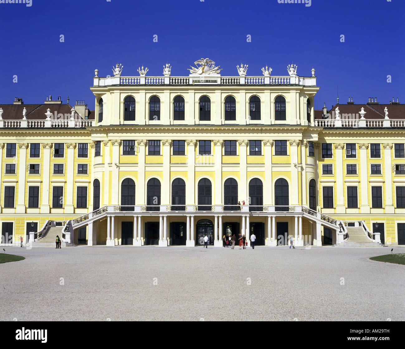 Geographie/Reisen, Österreich, Wien, Burgen, Schloss Schönbrunn, Außenansicht, Baujahr: 1692 - 1713, Architekt: Johann Bernhard Fischer von Erlach, Additional-Rights - Clearance-Info - Not-Available Stockfoto