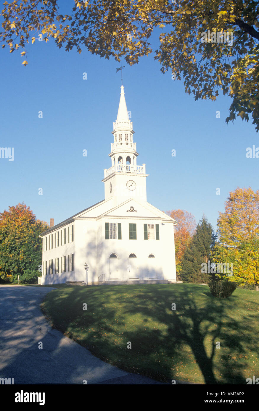 First Congregational Church Gebäude im Jahre 1756 in Warren Connecticut Stockfoto