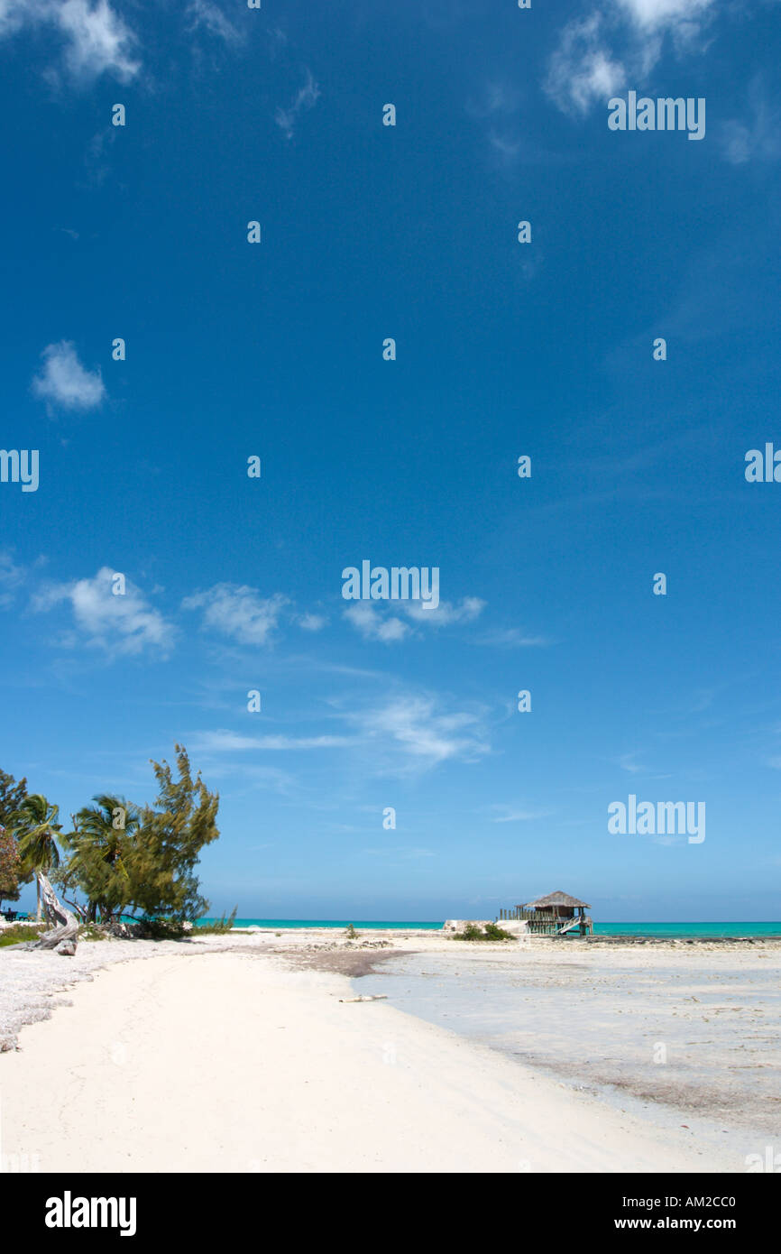 Strand klein Hope Bay Lodge, Fresh Creek, Andros, Bahamas, Karibik Stockfoto