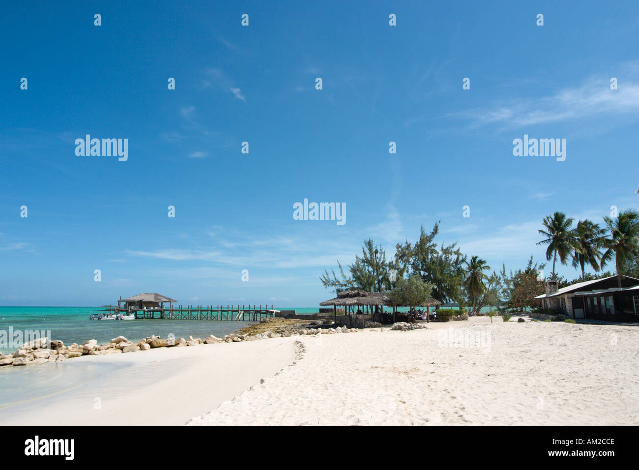 Strand klein Hope Bay Lodge, Fresh Creek, Andros, Bahamas, Karibik Stockfoto