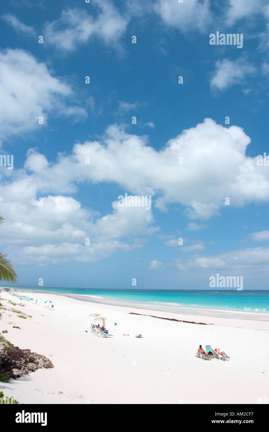 Rosa Sandstrand, Harbour Island, Bahamas Out Islands, Karibik Stockfoto