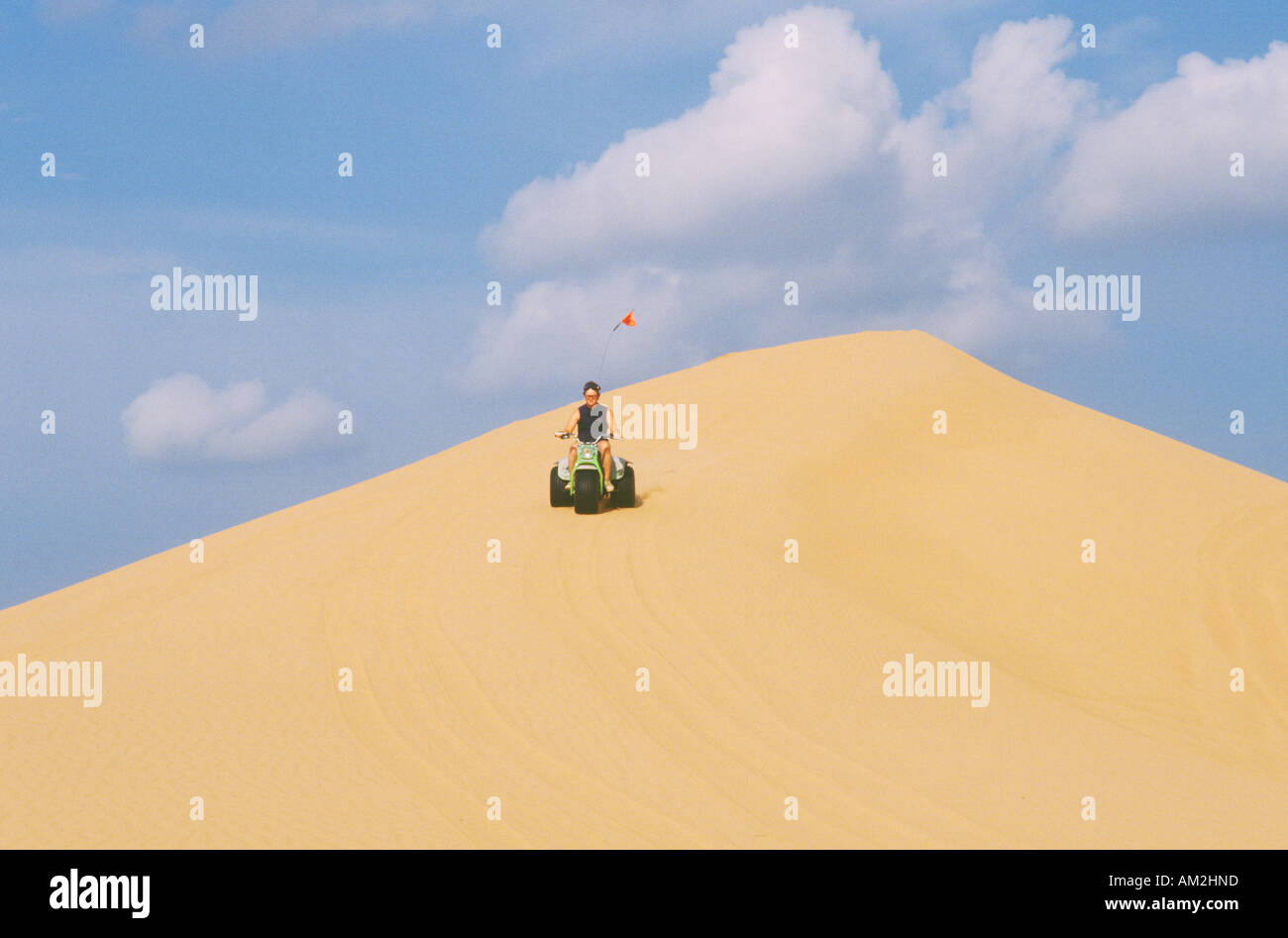 Ein Dreirad Dune Buggy-Fahrten in Little Sahara State Park in Oklahoma Stockfoto