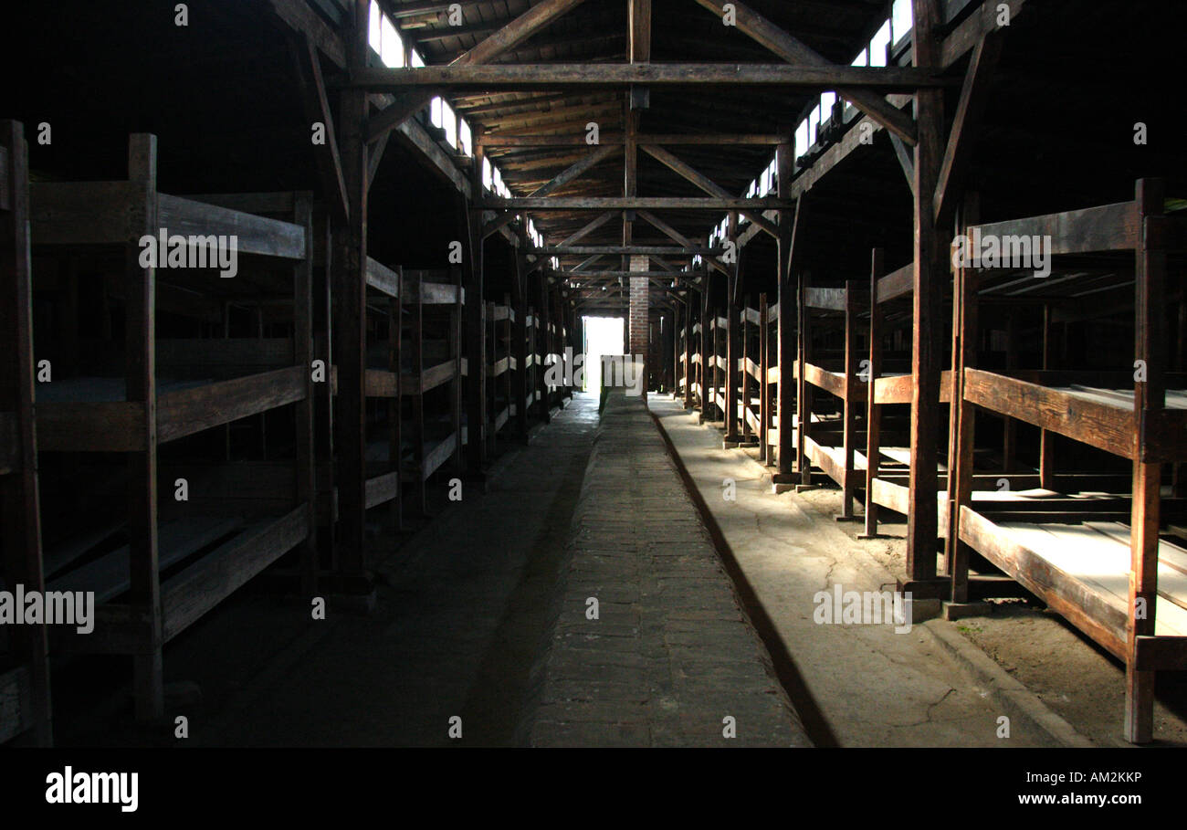 Wohnheim in Auschwitz-Birkenau, Polen Stockfoto