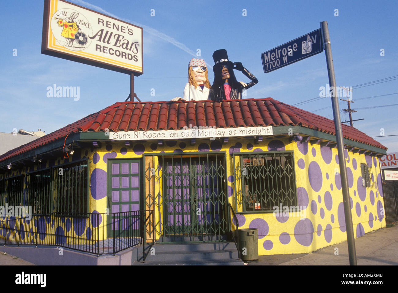 Rene s Musikladen auf der Melrose Avenue in Los Angeles CA Stockfoto