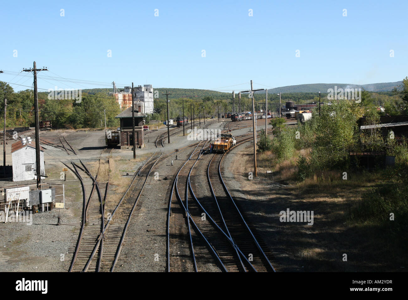 Switching Rangierbahnhof Ost Deerfield Massachusetts MA USA Stockfoto