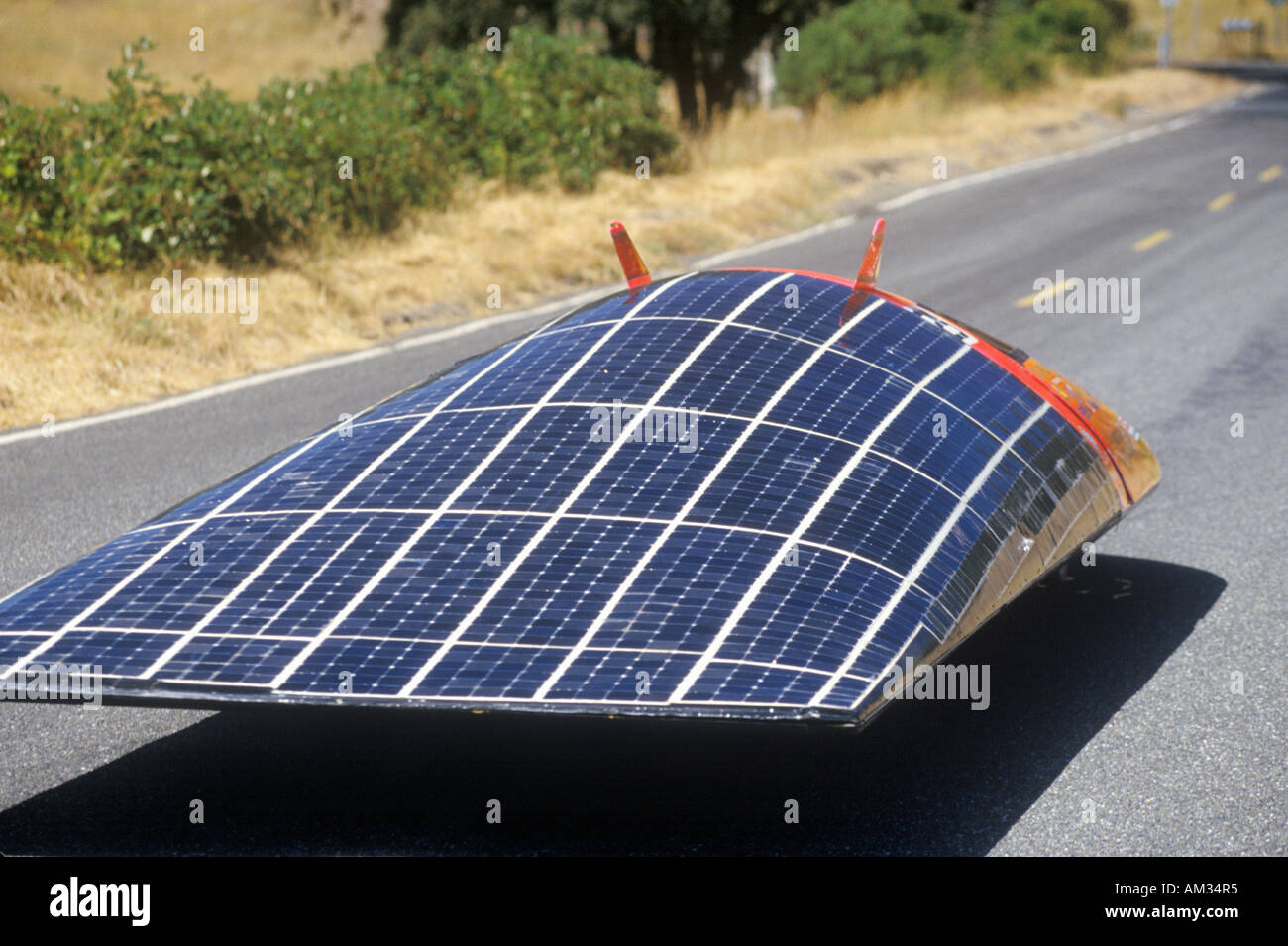 Solar Flair angetriebenes Solarauto CA Stockfoto