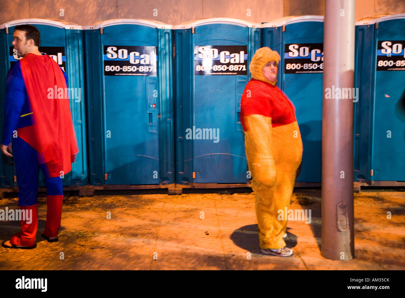 Superman West Hollywood Halloween Festival Los Angeles County Kalifornien Vereinigte Staaten von Amerika Stockfoto